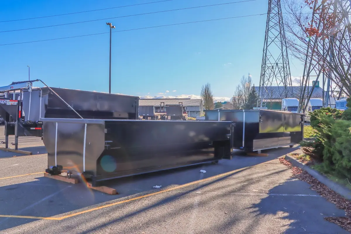 Roll-off dumpster ready for waste disposal at job site for Roofing Dumpster Rental in Fairborn